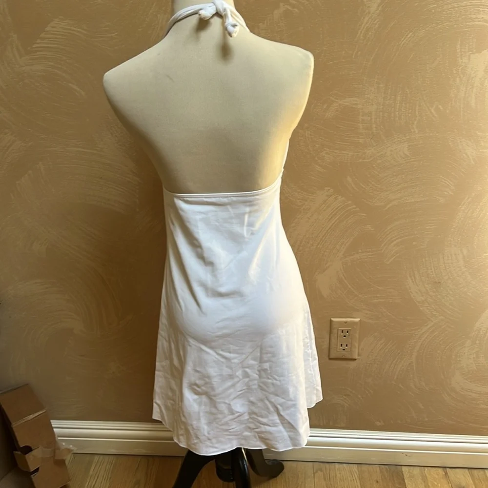 VIX ClassicWhite Halter Dress/Swim Cover-Up. S - Picture 9 of 9